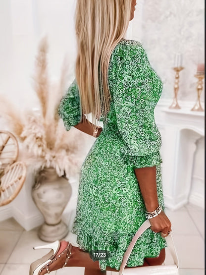 Alina - Sukienka z falbanami na rękawach