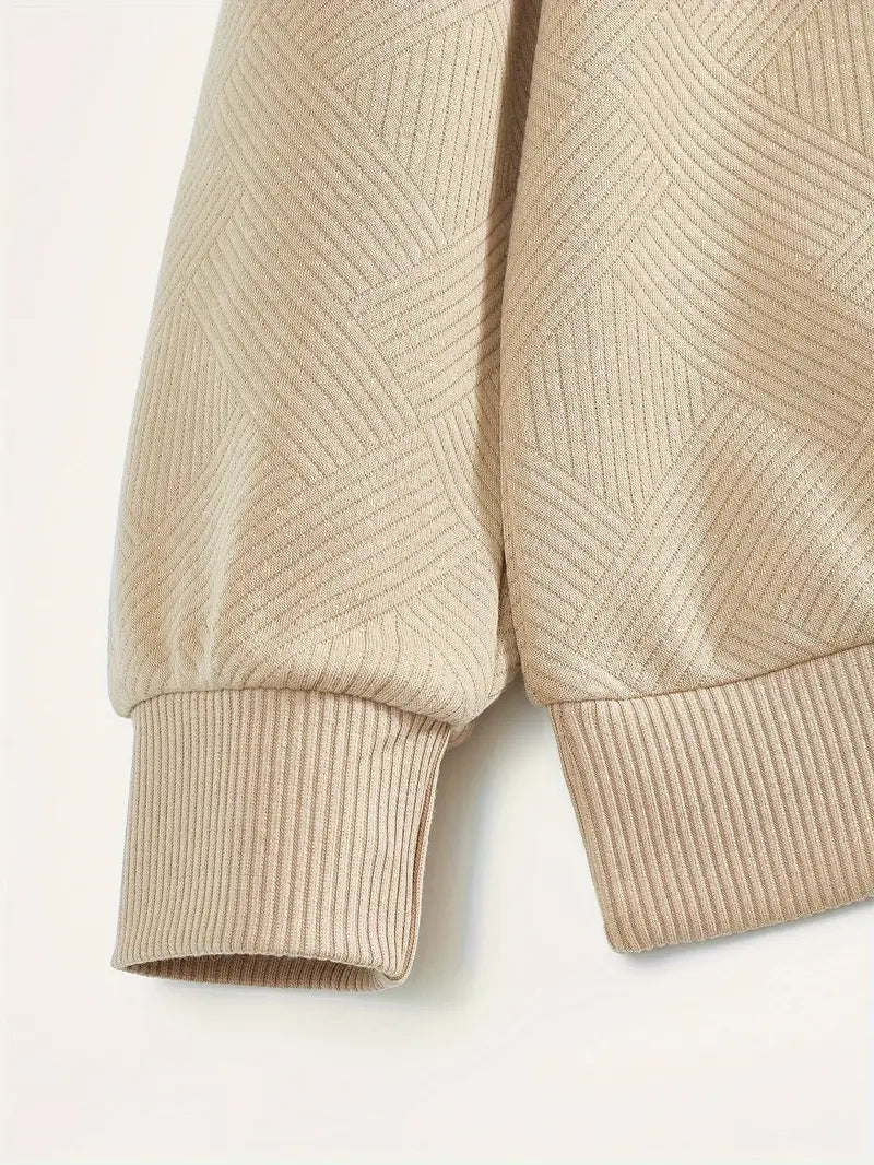 Oscar™ – Vintage'owa bluza z zamkiem i geometrycznym wzorem