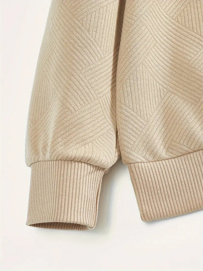 Oscar™ – Vintage'owa bluza z zamkiem i geometrycznym wzorem