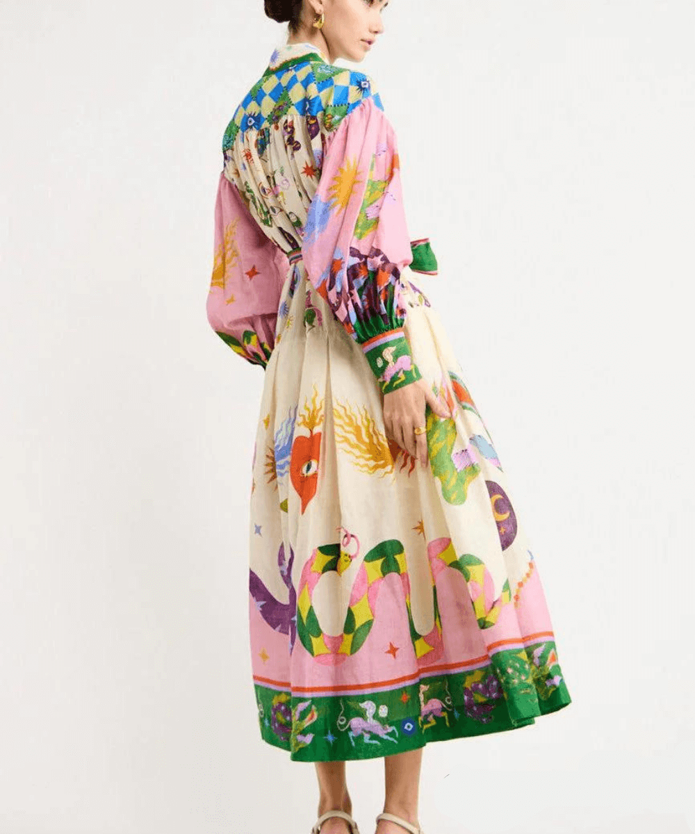 Dorthe | Elegancka Włoska Maxi Sukienka