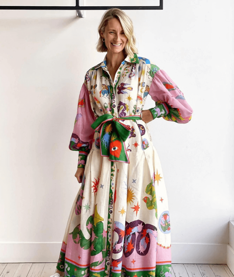 Dorthe | Elegancka Włoska Maxi Sukienka