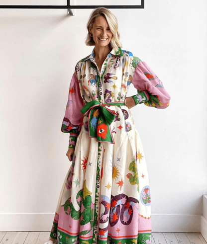 Dorthe | Elegancka Włoska Maxi Sukienka